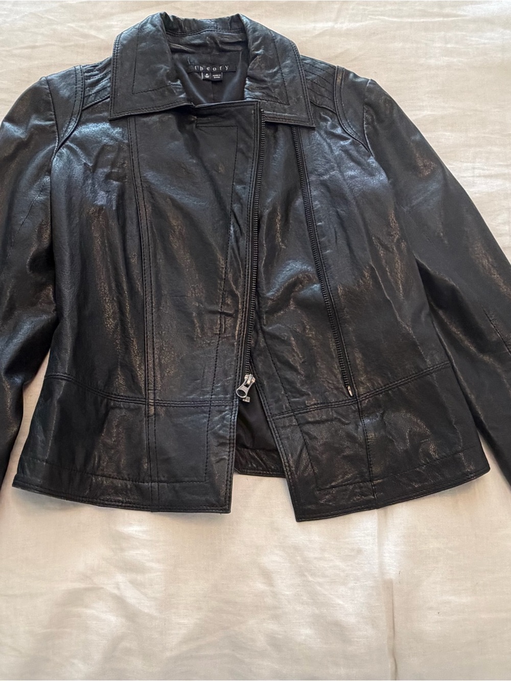 Theory Women’s Black Leather Jacket